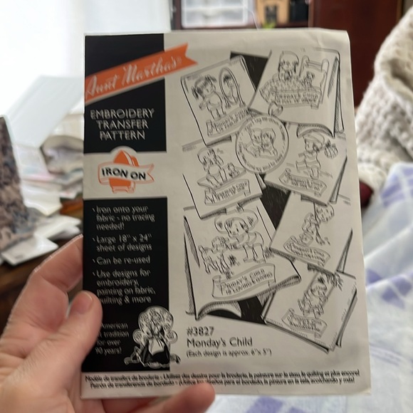 New, Set of 6, Cross Stitch, Embroidery, Iron On, Patterns, Yellow, White - Picture 4 of 7